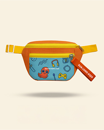 Pochete Infantil Laranja Personalizada Saks