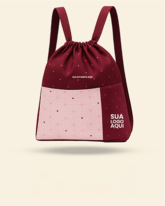 Sacochila Vermelha e Rosa Personalizada Saks