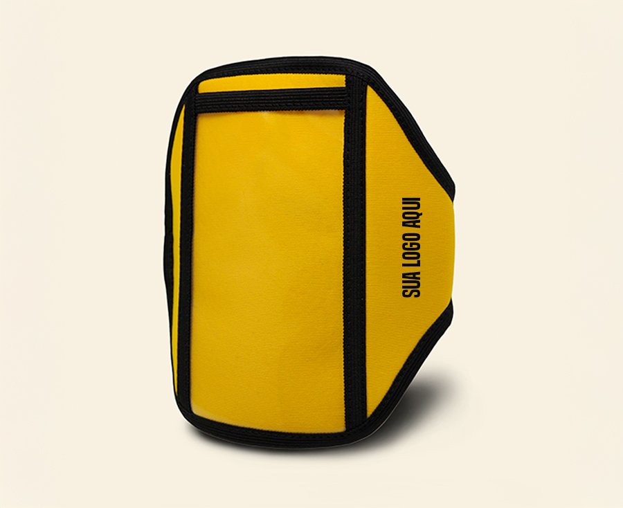 Porta celular de braço amarelo