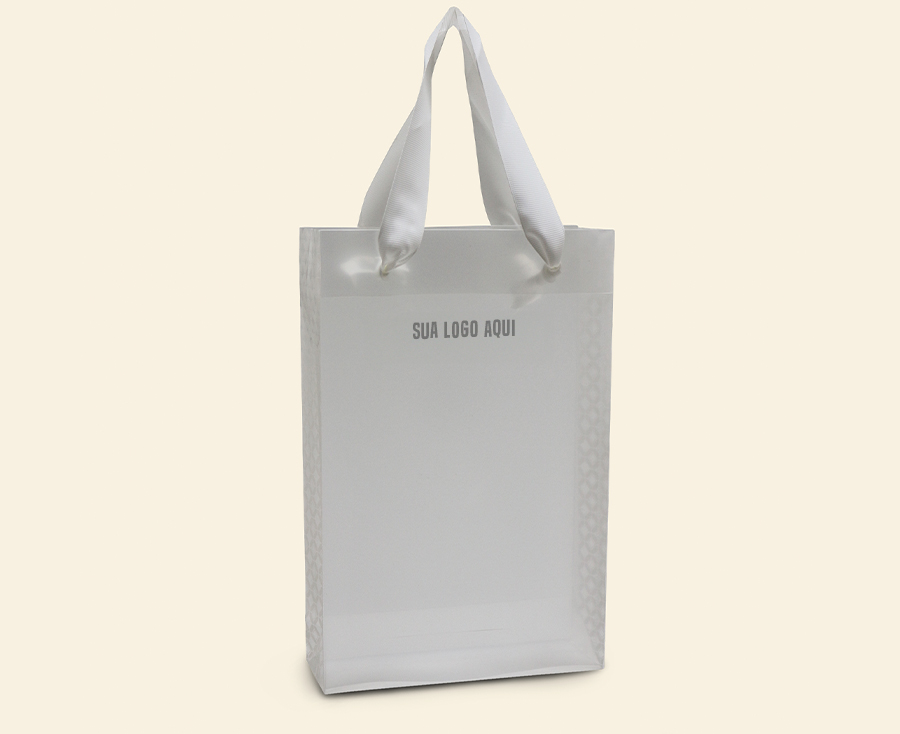 Sacola branca personalizada com alça