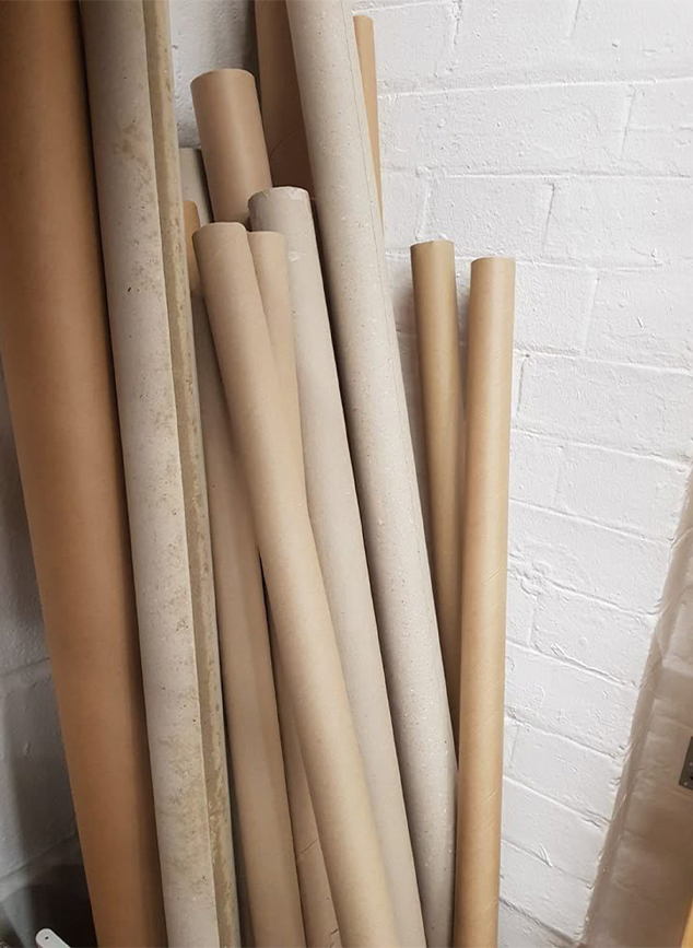 Tubos de papelão kraft reciclável