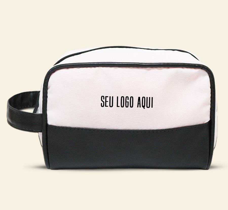 Nécessaire bicolor com alça