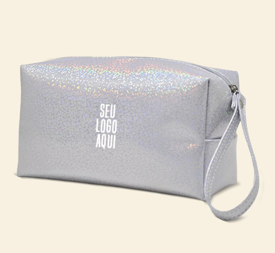 Nécessaire holográfica com alça
