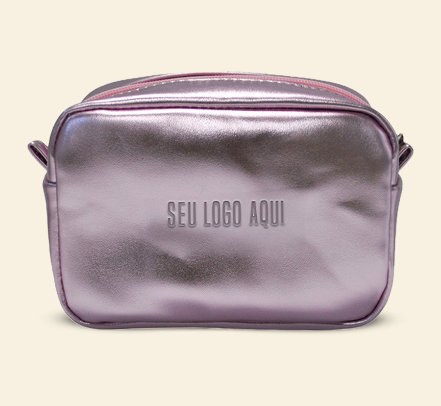 Nécessaire metalizada rosa