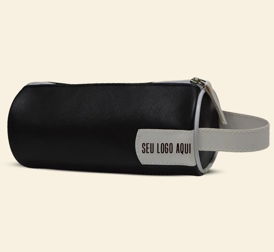 Nécessaire cilíndrica bicolor