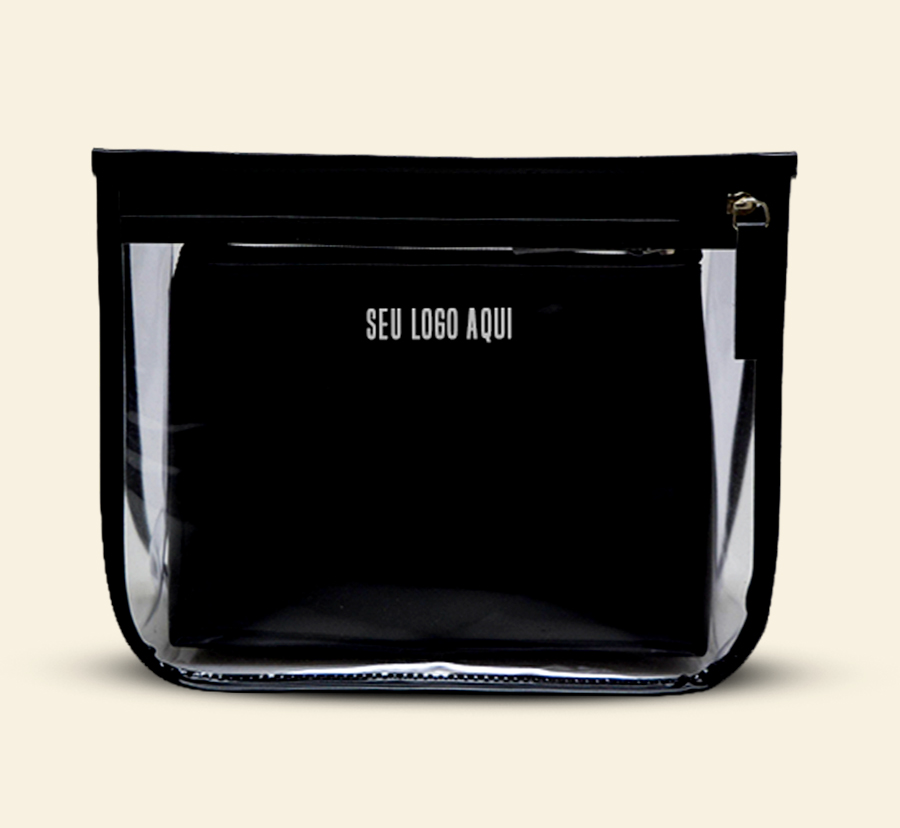 Nécessaire transparente preta