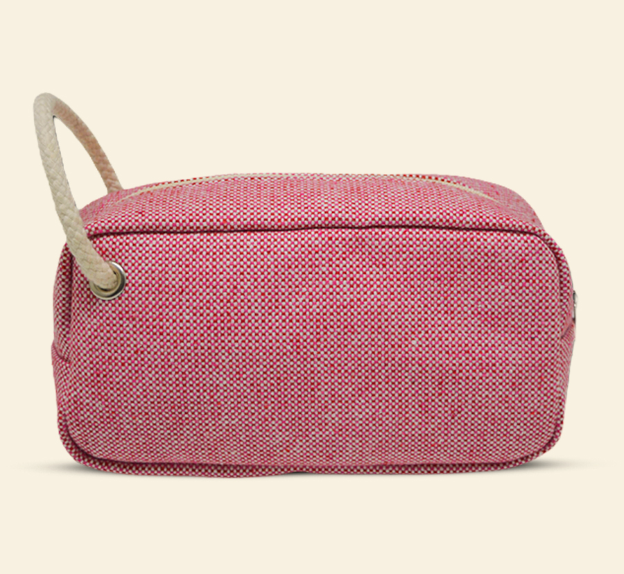 Nécessaire vermelha com corda