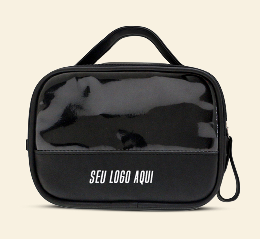 Nécessaire preta com alça