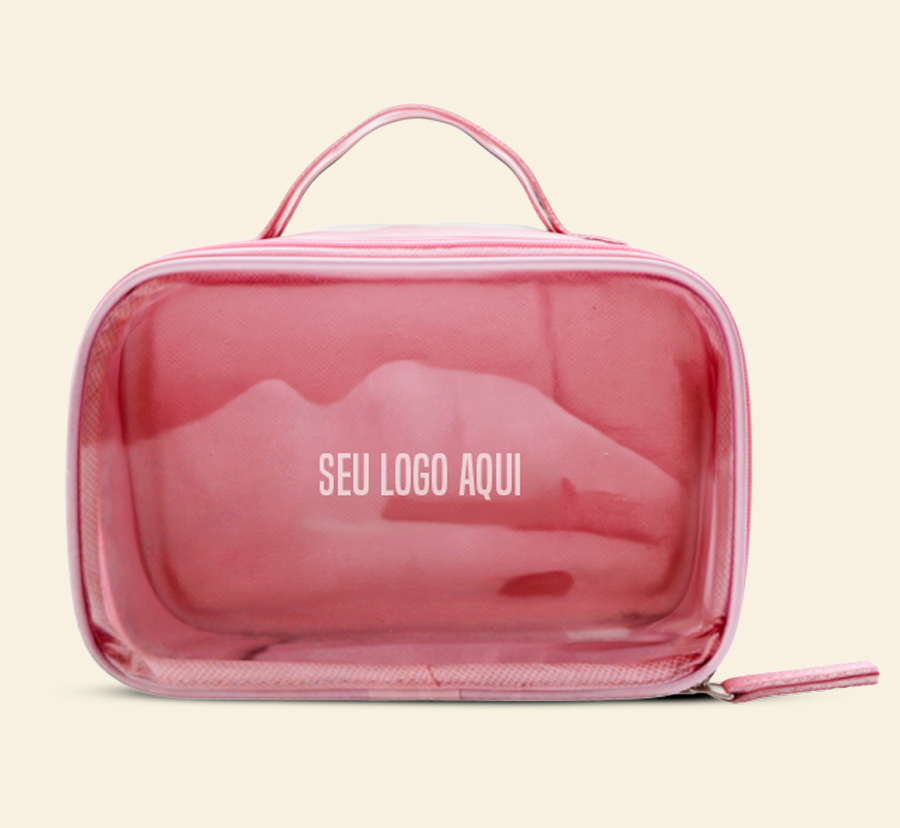 Nécessaire transparente rosa