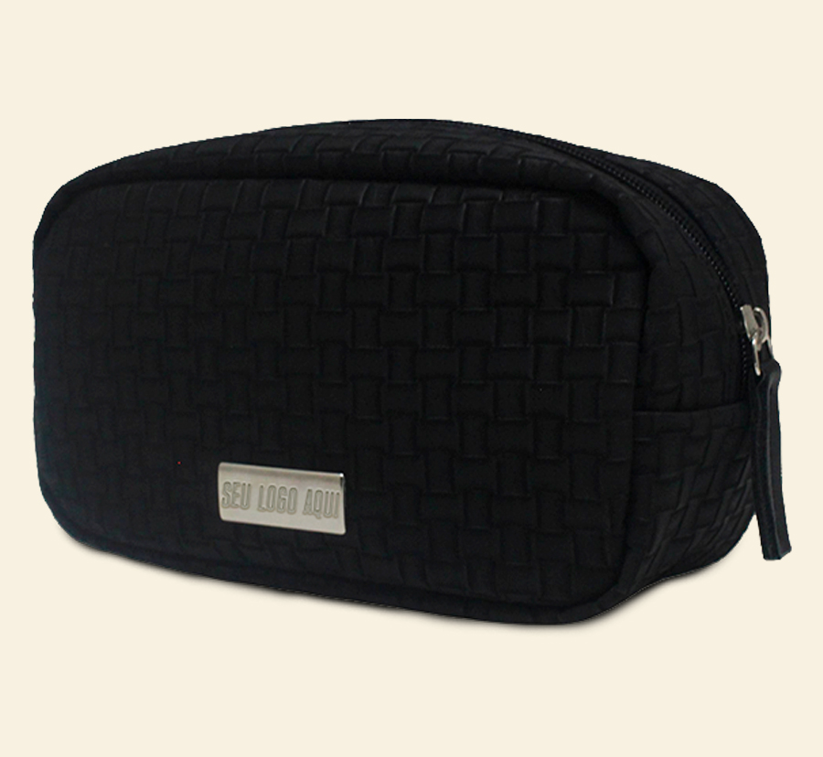 Nécessaire preta texturizada