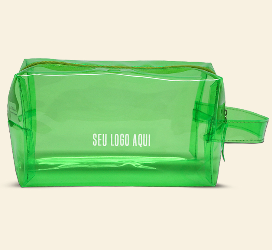 Nécessaire transparente verde