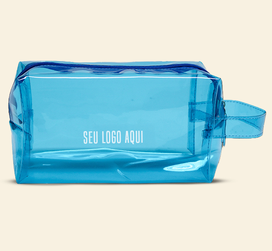 Nécessaire transparente azul